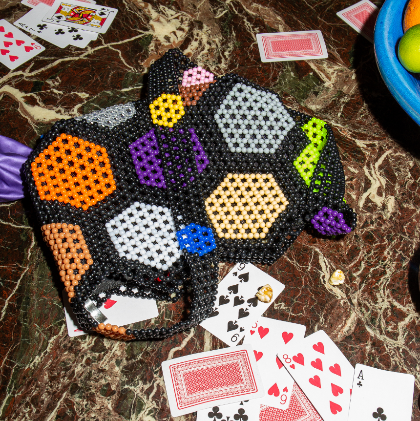 BEADED RUBIX CROSSBODY BAG