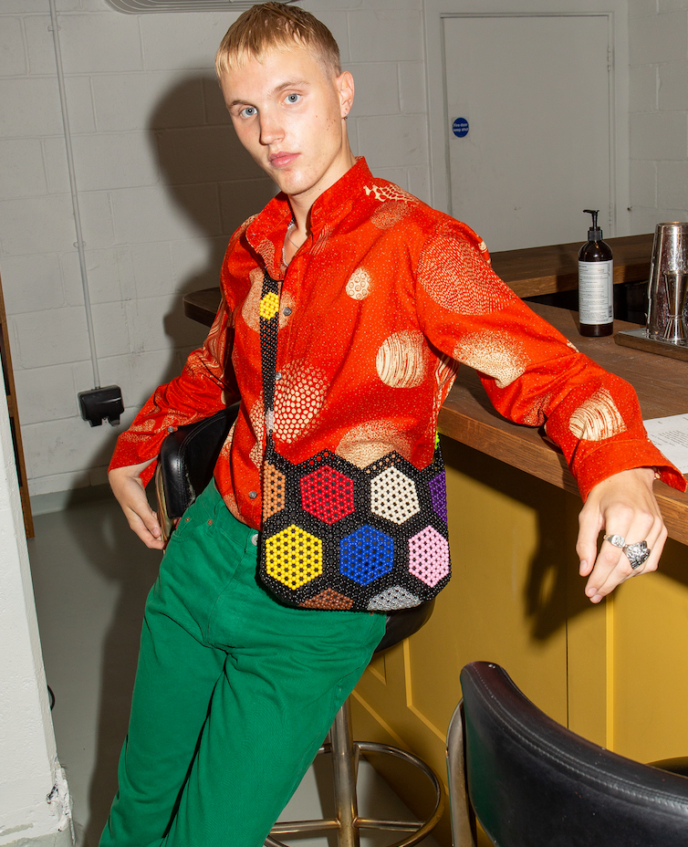 BEADED RUBIX CROSSBODY BAG