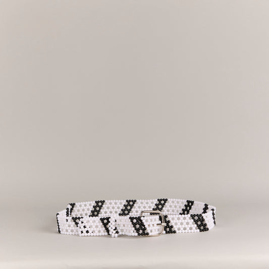 ZEBRA BEADED BELT